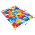 thumbnail image 4 of Colorful Tie Dye Pattern Blanket,Comfortable Soft Flannel Throw Blanket,All Season,Warm Lightweight Blankets for Sofa Bed Couch Living Room Chair,40"x50", 4 of 4