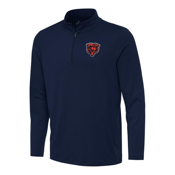Men's Antigua Navy Chicago Bears Reprocess Quarter-Zip Top