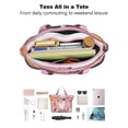 thumbnail image 4 of Tote Bag for Women - Pastel Halloween Pattern Shoulder Bag - Large Utility Work Duffle Bag with Zipper Handbag for Travel, Work, Sprots, 4 of 5