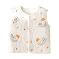 thumbnail image 2 of Baby Clothes for Girls Warm Sleeveless Top For 0 To 2 Year Old, Fall And Winter Inner Quilted Sleeveless Top, Three-layer Warm Sleeveless Top Girls Clothes on Clearance, 2 of 7