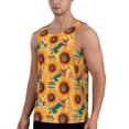 thumbnail image 2 of Zufioo Beautiful Bohemian Sunflower Print Men's Vest, Sleeveless Quick-drying Muscle T-shirt, Suitable for Sports Fitness, Home Leisure Wear-XX-Large, 2 of 7