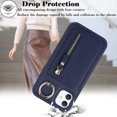 thumbnail image 5 of iPhone 12 Mini case with Card Holder, iPhone 12 Mini Phone Case Wallet for Women magsafe Compatible Wallet Detachable 2-in-1 for Men-Dark Blue, 5 of 12