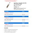 thumbnail image 2 of Spark Plug - Compatible with 2005 - 2010 Chevy Cobalt 2006 2007 2008 2009, 2 of 2