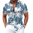 thumbnail image 4 of IWRICH Men's Hawaiian Shirts Short Sleeve Button down Aloha Shirts Summer Vacation Beach Shirts Light Blue XXXXL, 4 of 4