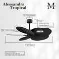 thumbnail image 2 of Matthews Fan Company Aktp Alessandra Tropical 48" 5 Blade Indoor / Outdoor Ceiling Fan -, 2 of 7