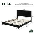 thumbnail image 4 of Amolife Full Bed Frame, Platform Bed Frame with Velvet Upholstered Headboard, Black, 4 of 7