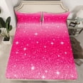 thumbnail image 2 of Castle Fairy Girls Black Blue Glitter Print Twin Sheet Sets,Abstract Gradient Bedding, 2 of 7
