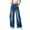 Dark Blue, variant on Women's Cargo Wide Leg Jeans with Pockets High Waist Button Closure Baggy Denim Pants Y2K Casual Vintage Washed Jeans Fashion Bottoms Light Blue
