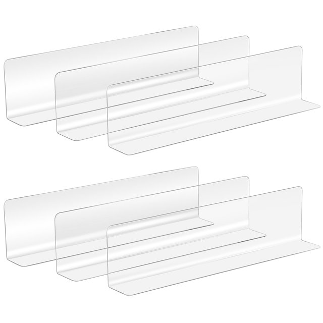 20 piezas de separadores de cajones para estantes, tablillas divisorias, placa divisoria, organizador transparente de ropa, armario de plástico