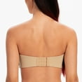 thumbnail image 2 of MELENECA Women's Strapless Bras for Large Bust Minimizer Unlined with Underwire Clear Strap Almond Heather 38F, 2 of 4
