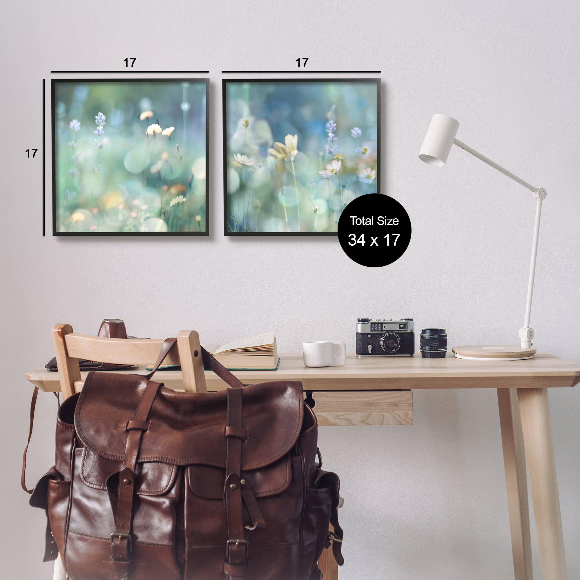 Stupell Industries Sunlit Daisy Field Botanical & Floral Photography Black Framed Art Print Wall Art, 17 x 17