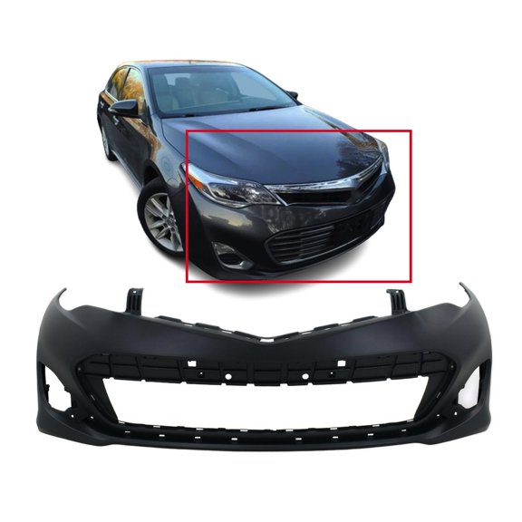 DCP Front Bumper Cover For 2013-2014 Toyota Avalon LE XLE Hybrid w/Fog Light Holes