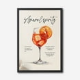 thumbnail image 2 of Aperol Spritz Recipe Canvas Wall Art  Modern Kitchen Decor with Watercolor Cocktail Illustration, 2 of 10