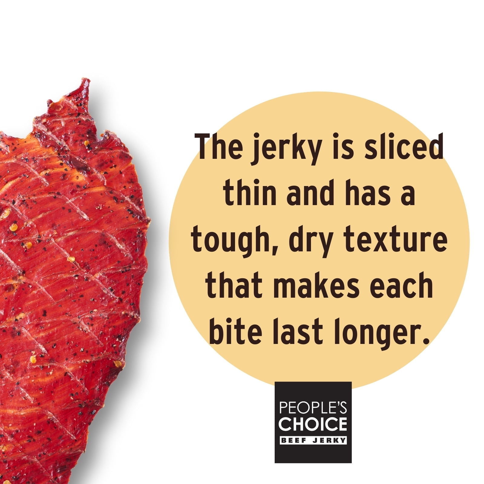 People's Choice Beef Jerky - Classic - Hot & Spicy - Big Slab - Thin Sheets - 15 Count, 1 Bag