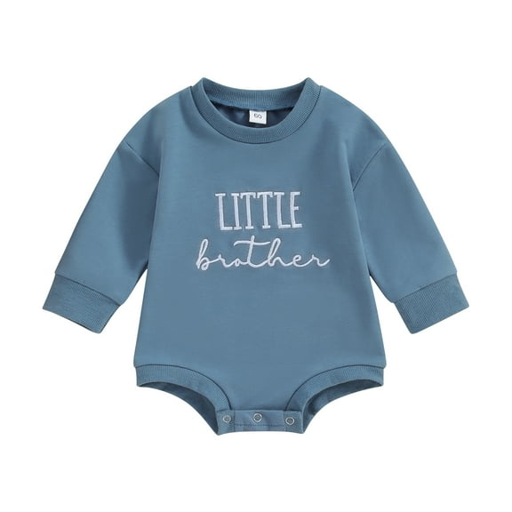 Bagilaanoe Newborn Baby Spring Oversized Romper Sweatshirt Long Sleeve Bodysuits Letter Embroidery Pullover 3M 6M 12M 18M Infant Casual Tee Tops