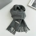 thumbnail image 5 of 100% Pure Wool Scarf for Women & Men, 11 Color Soft & Warm Winter Wrap with Fringe,180*30cm,brown, 5 of 13
