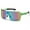 Green Frame XL Frame, variant on Oversized Large Sports Shield Baseball Cycling Sunglasses Orange Mirror Lens