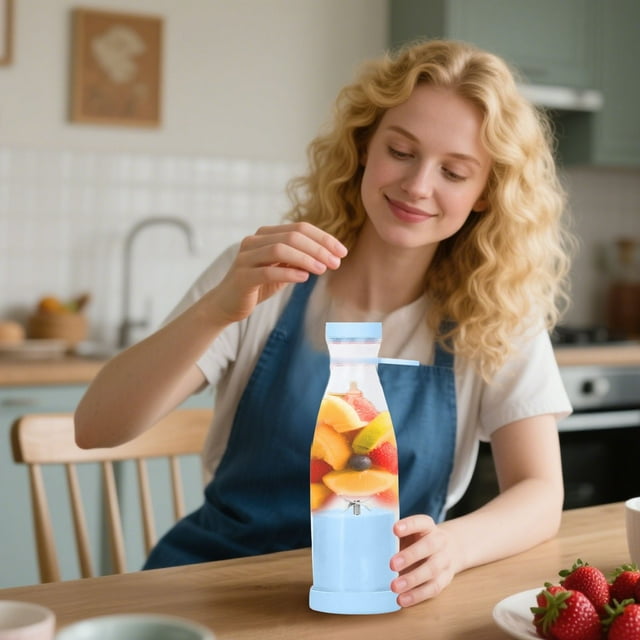 BotaniNest Portable Rechargeable Juicer Large Capacity Functional Small Juicer For Home Use Suitable For Outdoor Travel And Use.