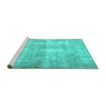 thumbnail image 2 of Ahgly Company Machine Washable Indoor Rectangle Persian Turquoise Blue Traditional Area Rugs, 6' x 9', 2 of 4