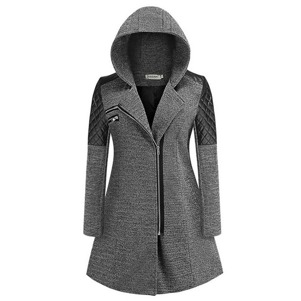 women's plus size trench coat with hood