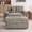 Brown, variant on Recliner Loveseat with Adjustable Backrest, Cup Holders, USB Charging Port, Phone Stand and Storage Ottoman