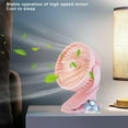 thumbnail image 5 of TOPRenddon Portable Clip on Fan，Small Powerful USB Desk Fan, Quiet Rechargeable Mini Table Fan, 360° Rotate Personal Cooling Fan for Home Office Stroller Camping, 5 of 8