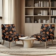 thumbnail image 4 of HELLHERO Halloween Armless Accent Chair Cover with Anti Scratch, Elastic Bottom Stain Protection Washable Slipcover for Living Room, 4 of 8