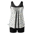 thumbnail image 4 of Staron Women's Conservative High-Waisted Two-Piece Swimsuit Vintage Printed Tankini with Removable Padded Bra and Shorts Beach Vacation Pool Party Swimwear, XXL, 4 of 5