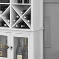 thumbnail image 6 of Gramercy Way Jill Zarin White Bar Cabinet Bookshelf with Glass Doors, 6 of 10