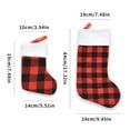 thumbnail image 6 of 7.5" Buffalo Plaid Christmas Stockings Xmas Fireplace Hanging Stockings for DIY Christmas Decoration, 6 of 10