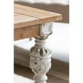 thumbnail image 4 of Hassch Rustic Rectangle Coffee Table, 47.2"L x 27.6"W x 19.7"H, Distressed Brown and White, Farmhouse Inspired Living Room Center Table, 4 of 8