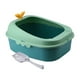 thumbnail image 1 of HINAG Arenero para Gato con Pala Incluida Bandeja Sanitaria de Plástico Resistente y Antiderrames Fácil Limpieza Tamaño 43x35x19 cm Verde, 1 of 5