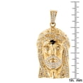 thumbnail image 3 of Luxurman Unisex Unique 14K Round Natural 1.8 Ctw Diamond Jesus Head Pendant (Yellow Gold), 3 of 3