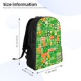 thumbnail image 4 of Disketp St Patrick's Day6 Mochila Unisex de Apertura Lateral Completa, Mochila para Laptop para Escuela, Trabajo y Viajes, 4 of 8