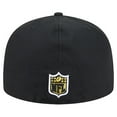 thumbnail image 4 of Men's New Era Black Pittsburgh Steelers Soutache 59FIFTY Fitted Hat, 4 of 5