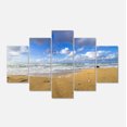 thumbnail image 2 of Sea Beach on Cloudy Winter Day - Large Seashore Canvas Print, 2 of 3
