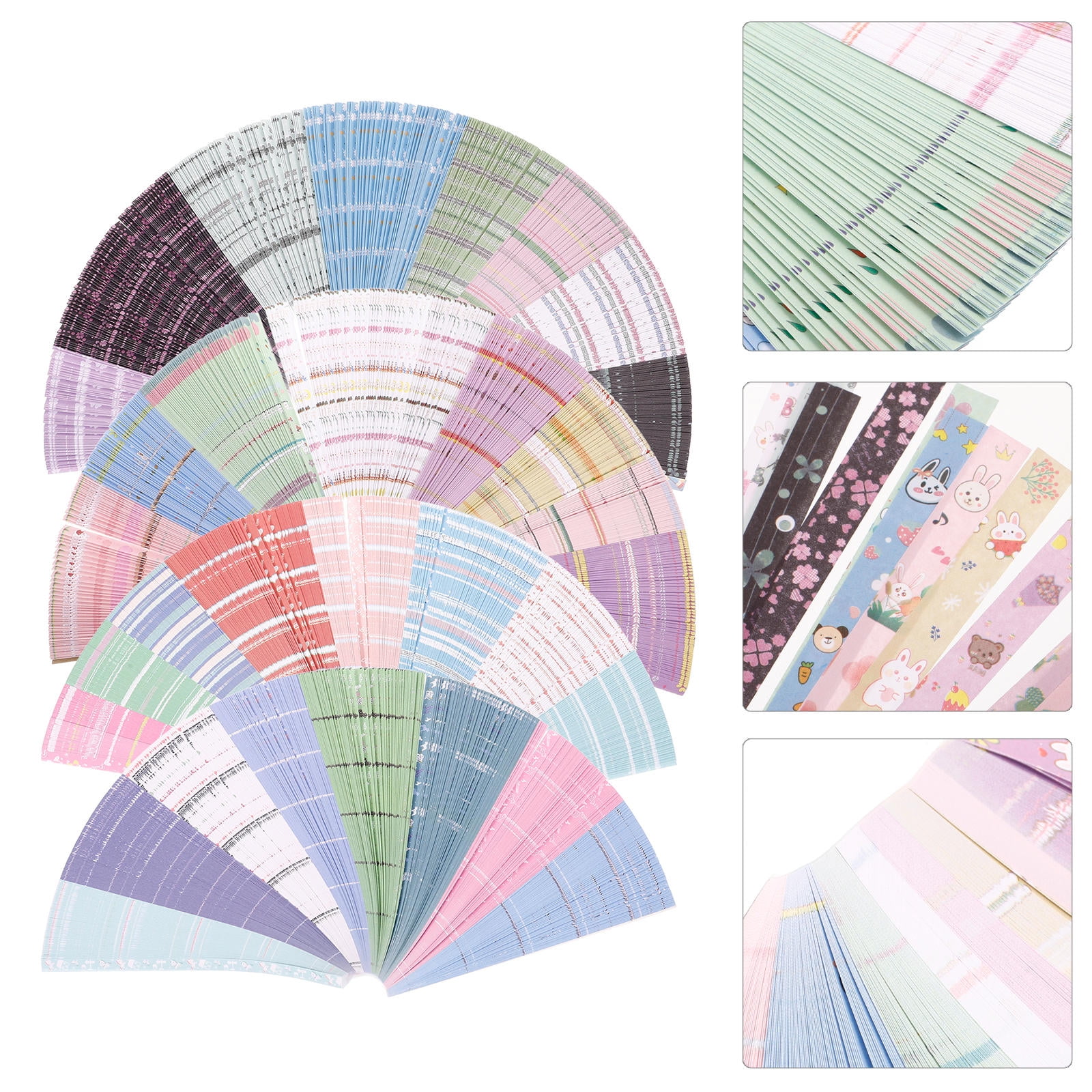 HEMOTON 2160 Pcs Paper Star Strips Origami Strip 22.00X1.00X0.10CM