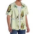 thumbnail image 4 of Cauagu Avocado for Exercise Men's Short Sleeve Button Down Hawaiian Shirt for Men Bowling Shirts Casual Summer Beach Shirt,4X-Large, 4 of 6