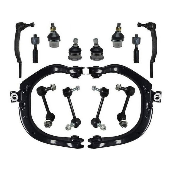 Front and Rear Control Arm Ball Joint Tie Rod and Sway Bar Link Kit - Compatible with 2004 - 2007 GMC Envoy 2005 2006