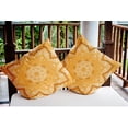 thumbnail image 3 of 20"x20" Square Simply Daisy Shawl Poly Indoor/Outdoor Pillow, Egg Yolk Yellow Qty 1, 3 of 5