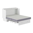 thumbnail image 2 of Home Square Ensemble de 2 Lits Escamotables Grand avec Matelas et Table d'Appoint, Blanc, 2 of 20