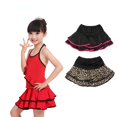 thumbnail image 2 of Disfraces de baile para niña, vestido de falda latina de licra, minifalda de baile de salón para niños, interior con pantalones cortos, espectáculo de escenario, 2 of 5
