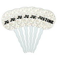 thumbnail image 1 of Justine Cupcake Picks Toppers - Set of 6 - Mutlicolored Speckles, 1 of 1