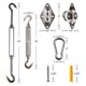 thumbnail image 2 of Kit de hardware para PC de montaje de toldo de vela de sombra cuadrada y rectangular, cuerda de alambre de 48 pies (12 pies x 4), 2 of 5