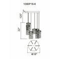 thumbnail image 4 of CWI Lighting Carolina Contemporary Metal LED Chandelier in Pewter, 4 of 5