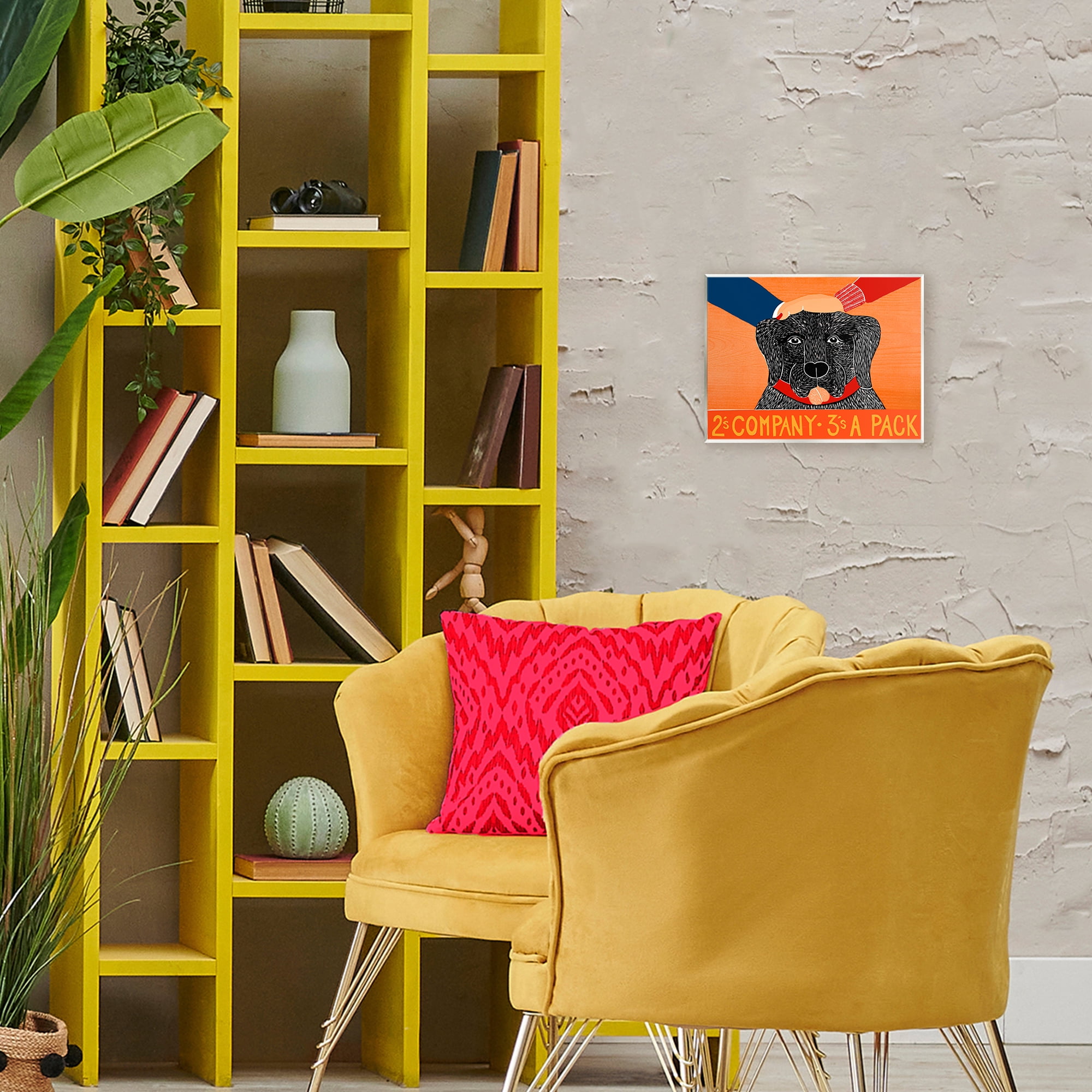 2's Company Dog Wall Plaque Art, design by Stephen Huneck