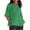 Green-01, variant on Womens Plus Size Tops Elbow-Length Dressy Blouses Crew Neck Casual Loose Tunic Tops Summer Shirts S-5XL