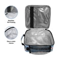 thumbnail image 3 of Square Lunch Bag 10.5*3.5*9.5 Inches Cooler Bag Lunch Bag Insulation Portable Durable Fashion Pink Wildflowers, 3 of 6