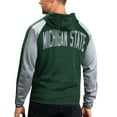thumbnail image 2 of Men's G-III Sports by Carl Banks Green Michigan State Spartans Neutral Zone Raglan Full-Zip Track Jacket Hoodie, 2 of 2
