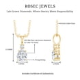 thumbnail image 6 of Rosec Jewels Lab Grown Diamond Teardrop Pendant Necklace, with Chain ( EF-VS Quality), 10K Yellow Gold, 6 of 7